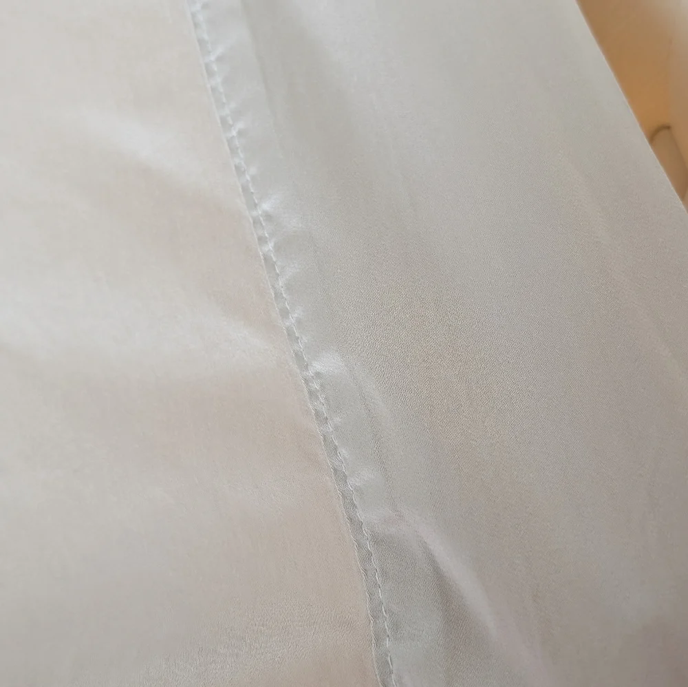 Cariloha Tan Silky Satin Queen Flat Sheet 100% Viscose From Bamboo Sateen Flowy